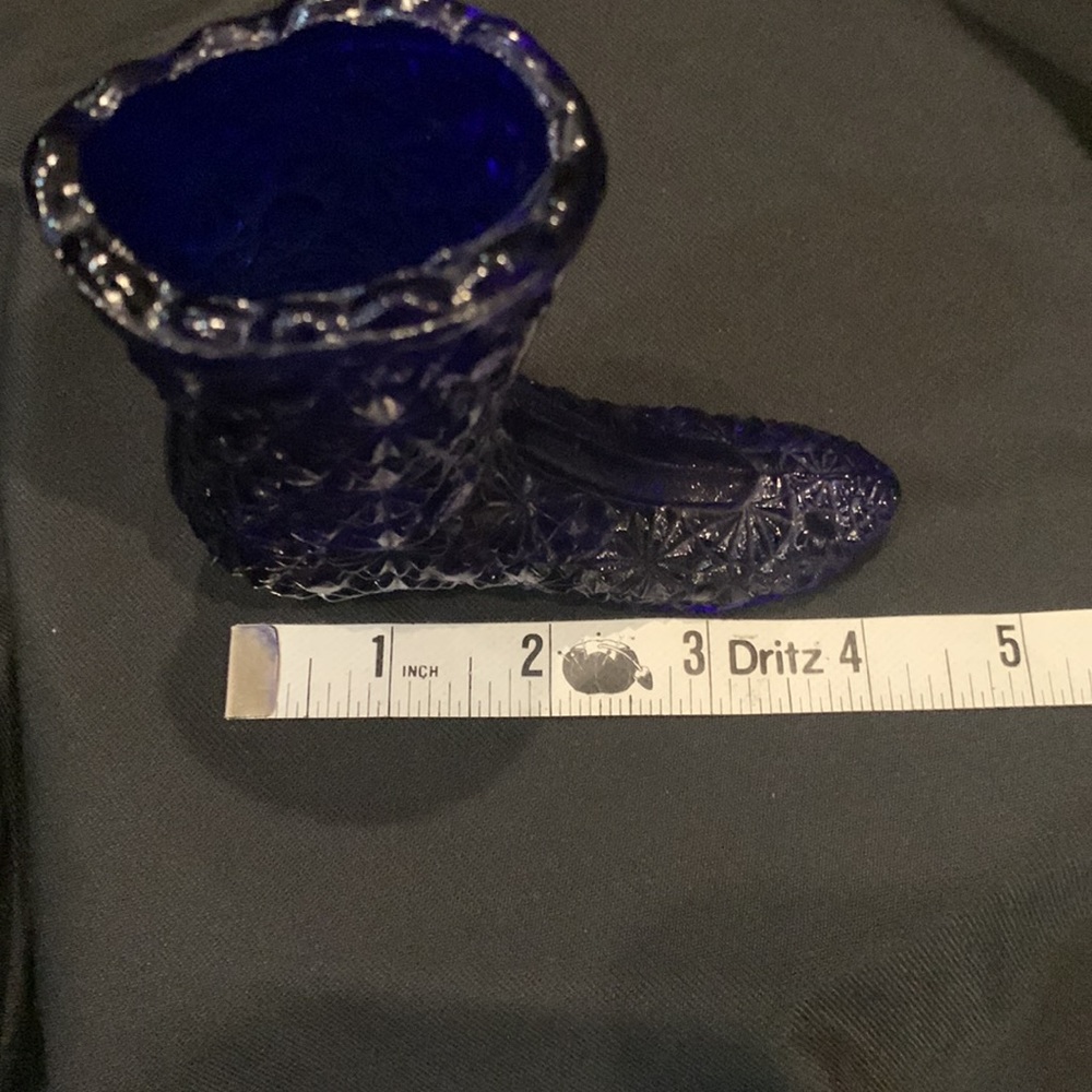 Vintage Cobalt Blue Glass Boot - Picture 9 of 10